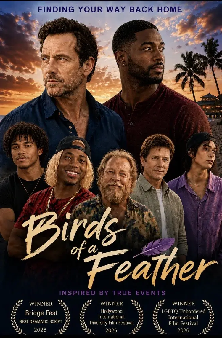 Poster artwork for the screenplay Birds Of A Feather by Victoria Jorgensen, Marina Shemwell