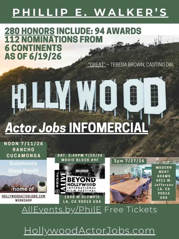 Film poster of Hollywood Actor Jobs Infomercial by Phillip Eugene Walker