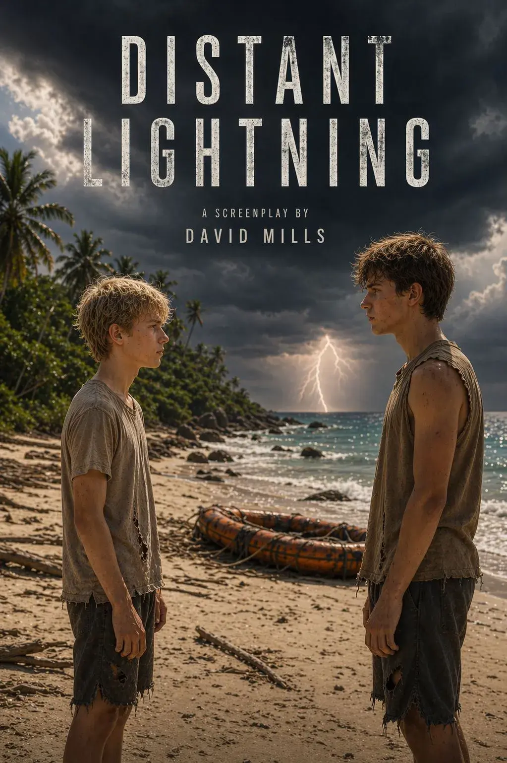 Poster artwork for the screenplay Distant Lightning by David Mills